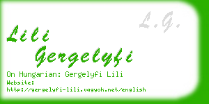 lili gergelyfi business card